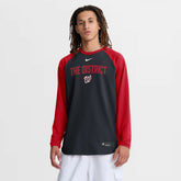 Navy Washington Nationals Nike Authentic Collection Raglan Dri-FIT Sweatshirt