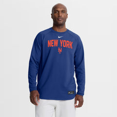Royal New York Mets Nike Authentic Collection Raglan Dri-FIT Sweatshirt