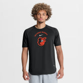 Black Baltimore Orioles Nike Authentic Collection Batting Practice Pre-Game Raglan Dri-FIT Top