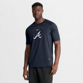 Blue Atlanta Braves Nike Authentic Collection Batting Practice Pre-Game Raglan Dri-FIT Top