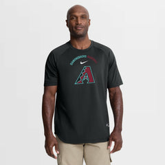 Black Arizona Diamondbacks Nike Authentic Collection Batting Practice Pre-Game Raglan Dri-FIT Top