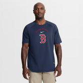 Navy Boston Red Sox Nike Authentic Collection Batting Practice Pre-Game Raglan Dri-FIT Top