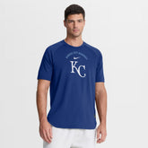 Royal Kansas City Royals Nike Authentic Collection Batting Practice Pre-Game Raglan Dri-FIT Top