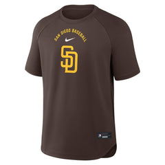 Brown San Diego Padres Nike Authentic Collection Batting Practice Pre-Game Raglan Dri-FIT Top