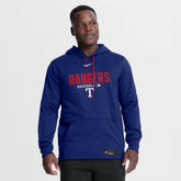 Royal Texas Rangers Nike Authentic Collection Therma-FIT Hoodie