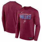 Burgundy Philadelphia Phillies Nike Authentic Collection Legend Dri-FIT Long Sleeve T-Shirt