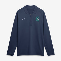 Navy Seattle Mariners Nike Authentic Collection Dri-FIT Raglan Half-Zip Pullover