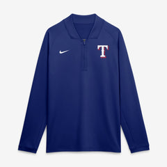 Royal Texas Rangers Nike Authentic Collection Dri-FIT Raglan Half-Zip Pullover