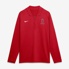 Red Los Angeles Angels Nike Authentic Collection Dri-FIT Raglan Half-Zip Pullover
