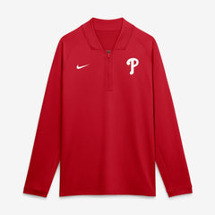 Red Philadelphia Phillies Nike Authentic Collection Dri-FIT Raglan Half-Zip Pullover