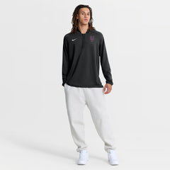 Black New York Mets Nike Authentic Collection Dri-FIT Raglan Half-Zip Pullover