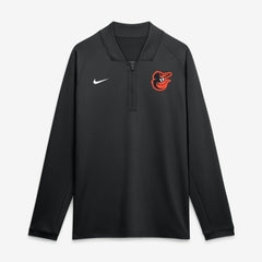 Black Baltimore Orioles Nike Authentic Collection Dri-FIT Raglan Half-Zip Pullover