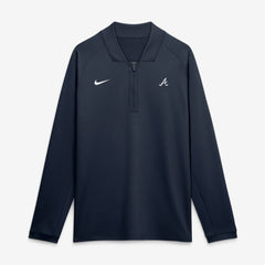 Navy Atlanta Braves Nike Authentic Collection Dri-FIT Raglan Half-Zip Pullover