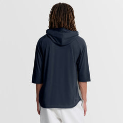 Gray Atlanta Braves Nike Authentic Collection Flux Dri-FIT Raglan 3/4-Sleeve Hooded T-Shirt