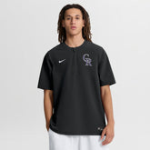 Black Colorado Rockies Nike Authentic Collection Dri-FIT Quarter-Zip Windshirt