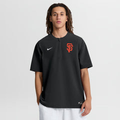 Black San Francisco Giants Nike Authentic Collection Dri-FIT Quarter-Zip Windshirt