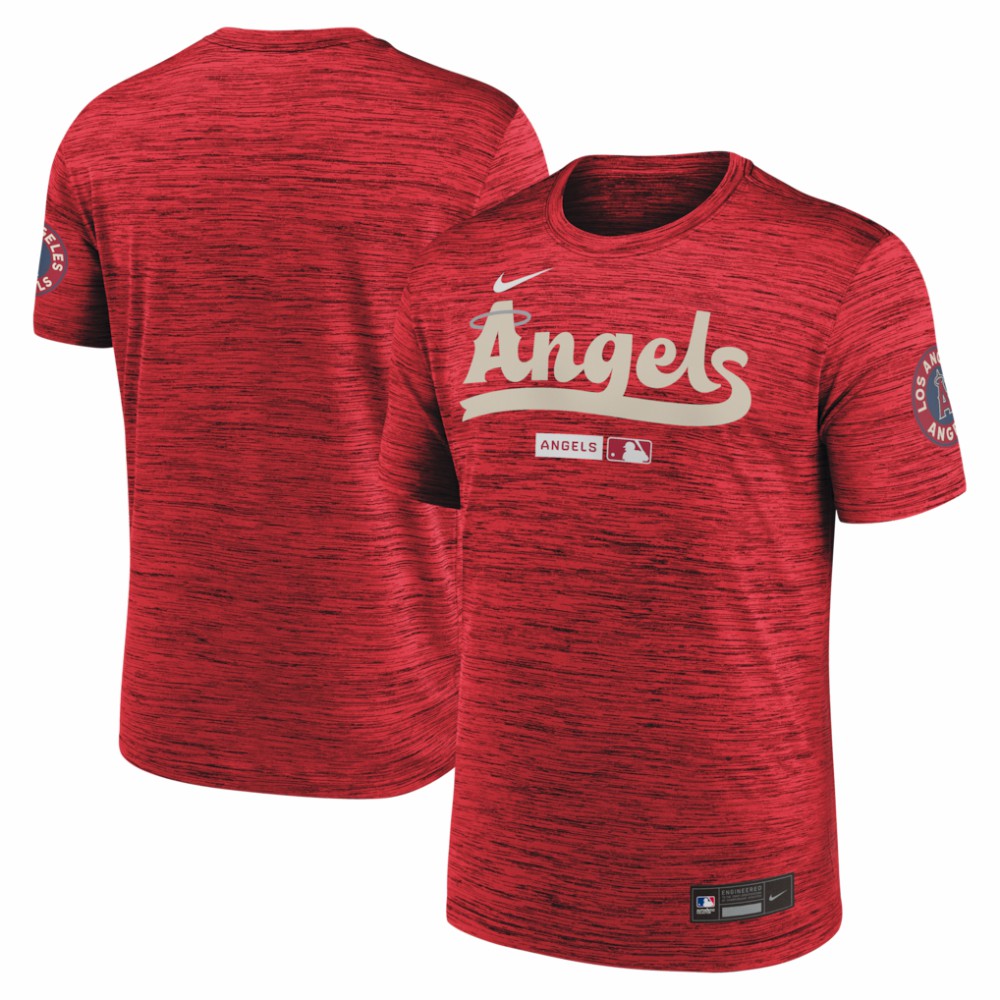 Red Los Angeles Angels Nike Authentic Collection City Connect Velocity Dri-FIT T-Shirt