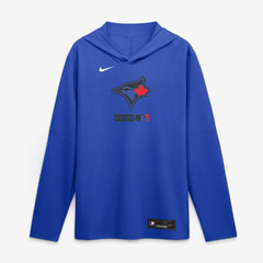 Royal Toronto Blue Jays Nike City Connect Dri-FIT Long Sleeve Hooded T-Shirt