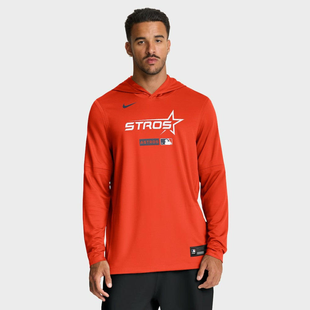 Orange Houston Astros Nike City Connect Dri-FIT Long Sleeve Hooded T-Shirt