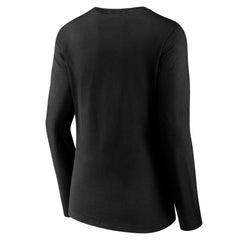 Black Arizona Diamondbacks Women's Team Lockup Long Sleeve V-Neck T-Shirt