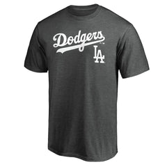Charcoal Los Angeles Dodgers Team Lockup T-Shirt