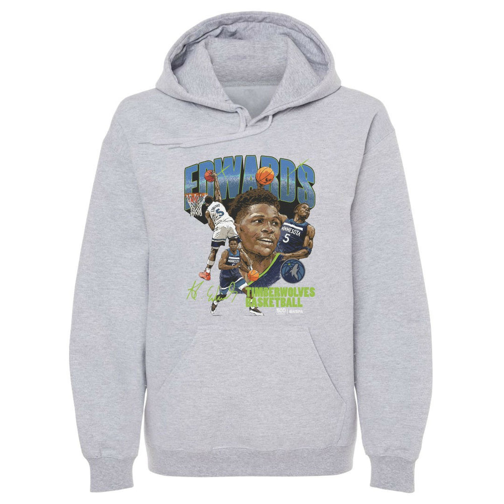 Anthony Edwards Minnesota Timberwolves 500 Level Collage Pullover Hoodie