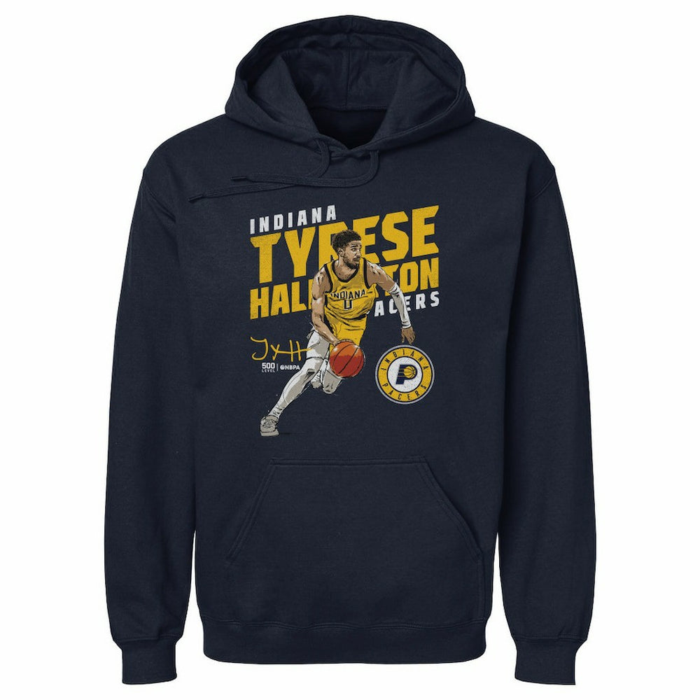 Tyrese Haliburton Indiana Pacers 500 Level Slant Pullover Hoodie