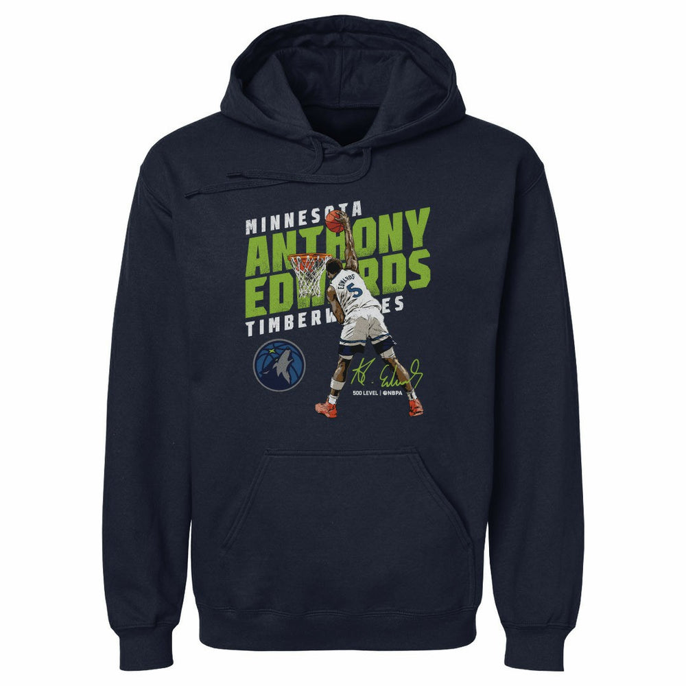 Anthony Edwards Minnesota Timberwolves 500 Level Slant Pullover Hoodie