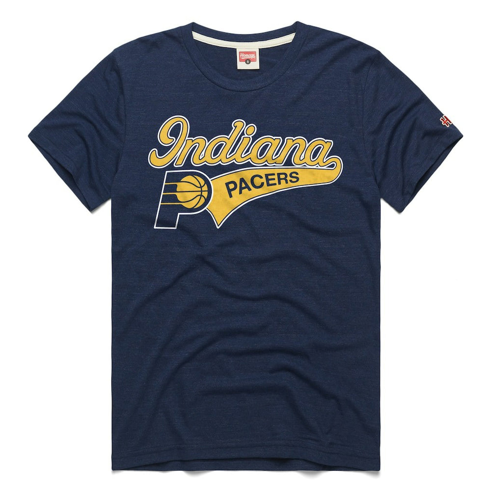Indiana Pacers Homage Unisex Script Tri-Blend T-Shirt
