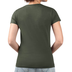 G-III 4Her by Carl Banks Women's Super-Slim Fit Lightweight Pinstripe Circle V-Neck T-Shirt - Green Bay Packers T-shirts