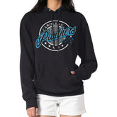 G-III 4Her by Carl Banks Women's Pinstripe Circle Fleece Pullover Hoodie - Carolina Panthers Hoodies