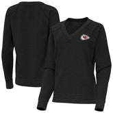 Antigua Women's Varsity Tri-Blend V-Neck Long Sleeve T-Shirt - Kansas City Chiefs T-shirts