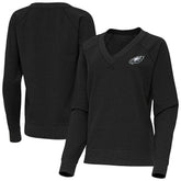 Antigua Women's Varsity Tri-Blend V-Neck Long Sleeve T-Shirt - Philadelphia Eagles T-shirts
