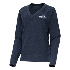 Antigua Women's Varsity Tri-Blend V-Neck Long Sleeve T-Shirt - Seattle Seahawks T-shirts