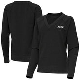 Antigua Women's Varsity Tri-Blend V-Neck Long Sleeve T-Shirt - New York Jets T-shirts