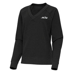 Antigua Women's Varsity Tri-Blend V-Neck Long Sleeve T-Shirt - New York Jets T-shirts