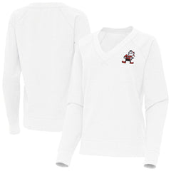 Antigua Women's Varsity Tri-Blend V-Neck Long Sleeve T-Shirt - Cleveland Browns T-shirts