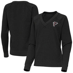 Antigua Women's Varsity Tri-Blend V-Neck Long Sleeve T-Shirt - Atlanta Falcons T-shirts