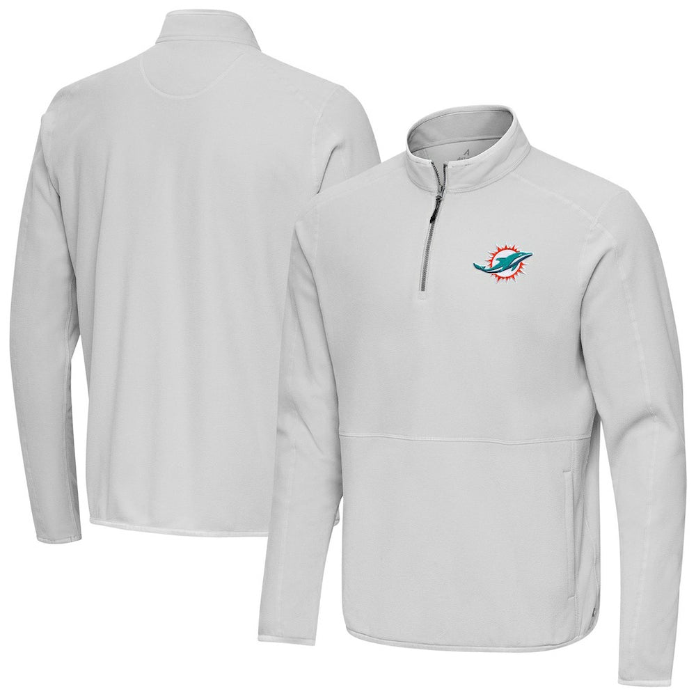 Antigua Step Up Quarter-Zip Pullover - Miami Dolphins Pullover