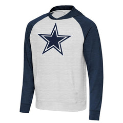 Antigua Urgent Raglan Pullover Hoodie - Dallas Cowboys Hoodies