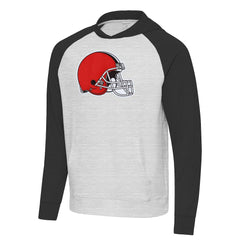 Antigua Urgent Raglan Pullover Hoodie - Cleveland Browns Hoodies