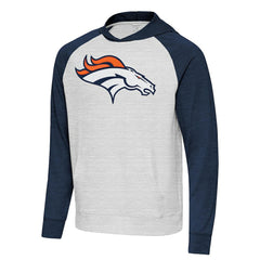 Antigua Urgent Raglan Pullover Hoodie - Denver Broncos Hoodies