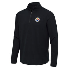 Antigua Sync Tri-Blend Quarter-Zip Pullover - Pittsburgh Steelers Pullover