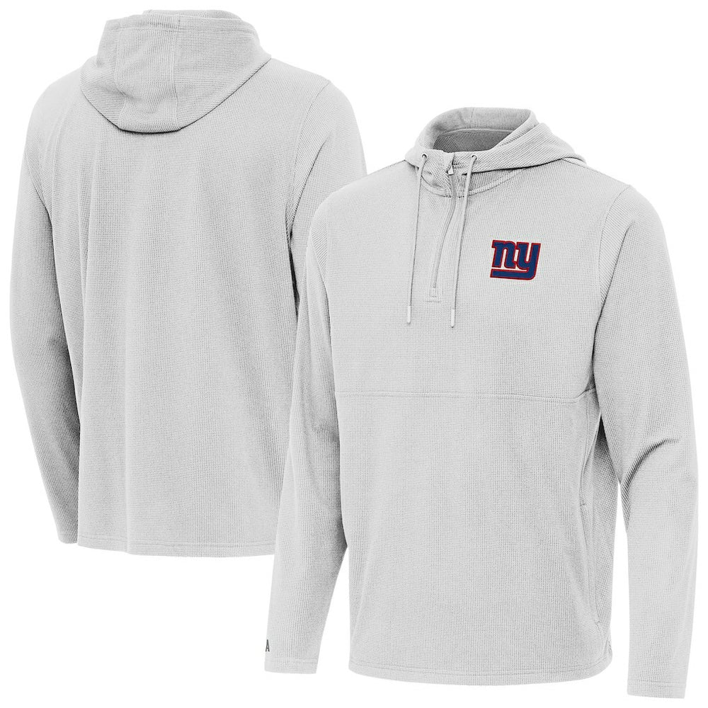 Antigua Connected Quarter-Zip Pullover Hoodie - New York Giants Hoodies