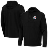 Antigua Connected Quarter-Zip Pullover Hoodie - Pittsburgh Steelers Hoodies