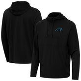 Antigua Connected Quarter-Zip Pullover Hoodie - Carolina Panthers Hoodies
