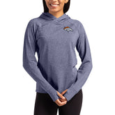 Cutter & Buck Women's Primary Logo Adapt Knit Recycled Raglan Pullover Hoodie - Denver Broncos Hoodies