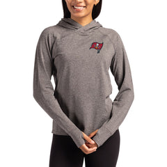 Cutter & Buck Women's Primary Logo Adapt Knit Recycled Raglan Pullover Hoodie - Tampa Bay Buccaneers Hoodies