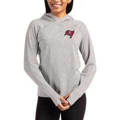 Cutter & Buck Women's Primary Logo Adapt Knit Recycled Raglan Pullover Hoodie - Tampa Bay Buccaneers Hoodies
