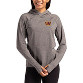 Cutter & Buck Women's Primary Logo Adapt Knit Recycled Raglan Pullover Hoodie - Washington Commanders Hoodies